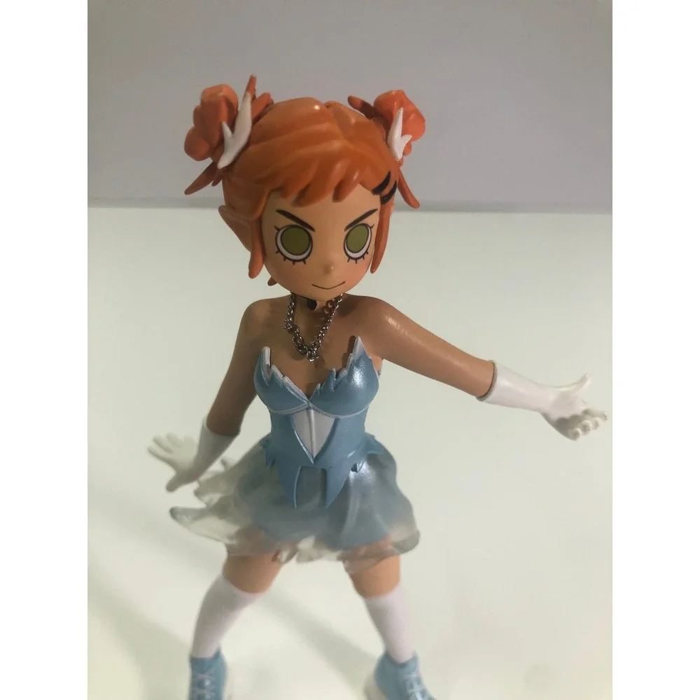 Pop Mart Peach Riot Rise Up Series Gigi Vinyl Figure Blue Dress Orange Hair